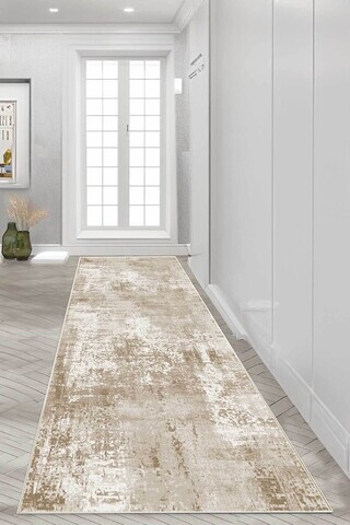 Covor, DC-7215-YOLLUK-154, 60x250 cm, Poliester, Bej