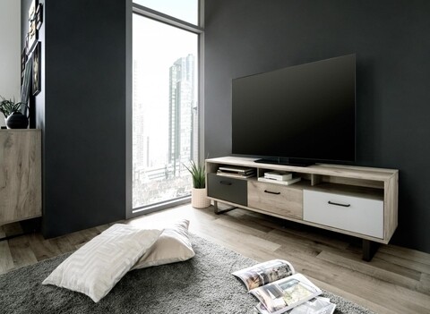 Comoda tv, finori, orlando 5, 160 x 53 x 35 cm, pal/metal, multicolor