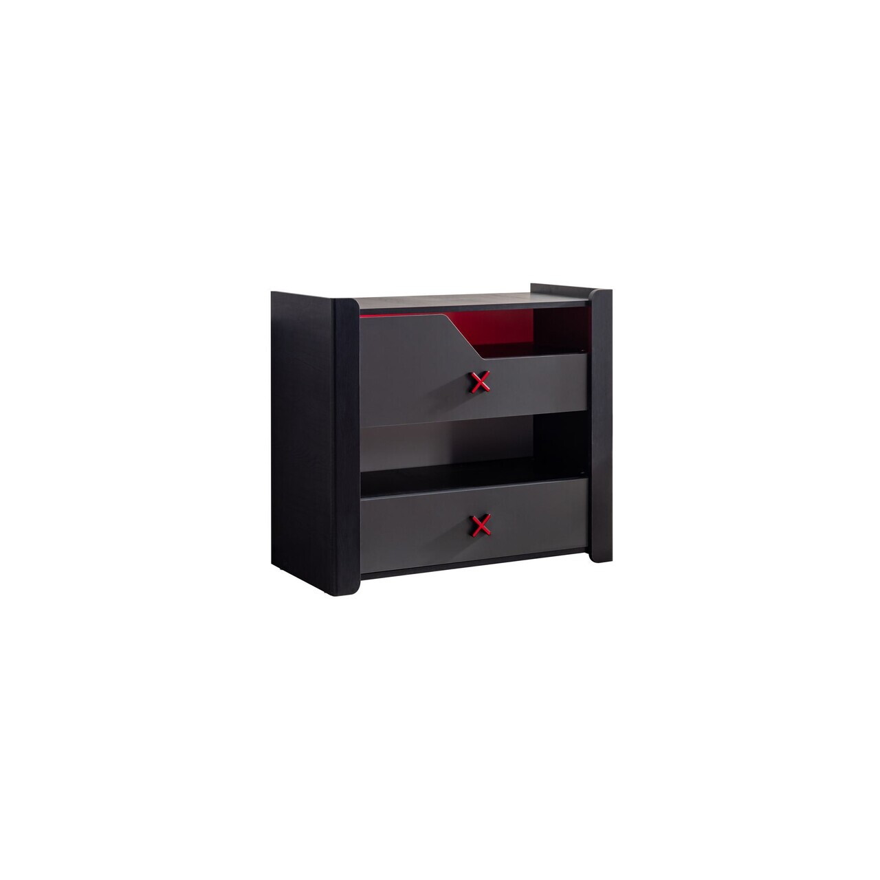Dulap, Hanah Home, Gaming Zone, 90x80x45 cm, PAL, Antracit - view 3
