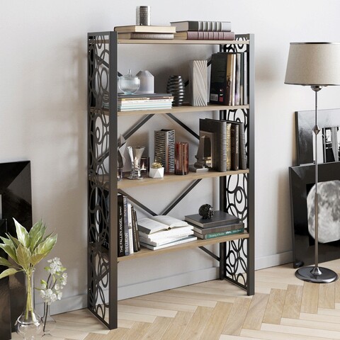 Corp biblioteca, Hadley, Lidya, 90×148.5×30.1 cm, Nuc / Negru Hadley
