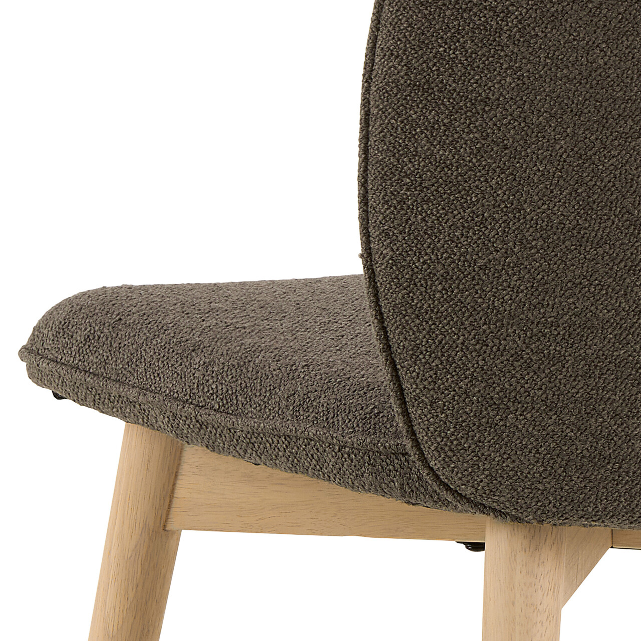 Scaun Cindy, Actona, 49x56x89 cm, tesatura Boucle/lemn de stejar, grej - view 10