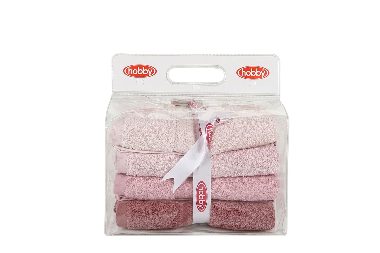Set prosoape, L'essentiel Maison, Rainbow, Roz deschis / Pudra / Trandafir praf / Crema - view 5