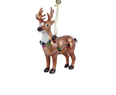 Glob Deer, Decoris, 4.5x10x13.5 cm, sticla, multicolor