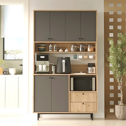 Dulap multifunctional, Locelso, RE7-SA, Stejar / Antracit