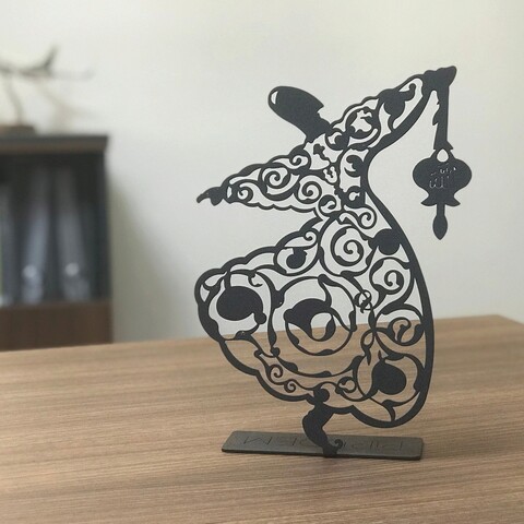 Decoratiune, semazen pod , 20x30 cm, metal, negru
