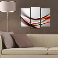 Set 3 tablouri decorative, 3PATK-106, Canvas, 20 x 39 cm, 2 piese, Multicolor