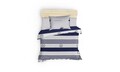 Lenjerie de pat pentru o persoana, Beverly Hills Polo Club, BHPC 003 - Dark Blue, 2 piese, bumbac ranforce, multicolor
