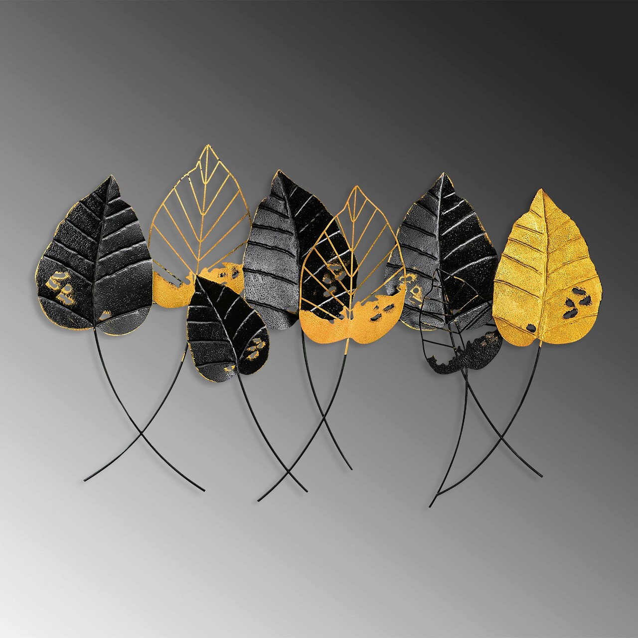 Decoratiune de perete, Casting Leaf, Dimensiuni: 67 x 112 cm, Multicolor - imagine 5