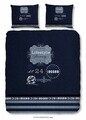 Lenjerie de pat pentru doua persoane, Good Morning, Lifestyle, 100% bumbac, 3 piese, bleumarin