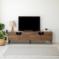 Comoda TV, Neostill, Grotte, 180x50x35 cm, Cadru: PAL MELAMINAT 100%., Maro