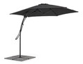 Umbrela pentru gradina / terasa, Sorrento, Bizzotto, Ø 300 cm, stalp Ø 48 mm, otel/poliester, gri inchis