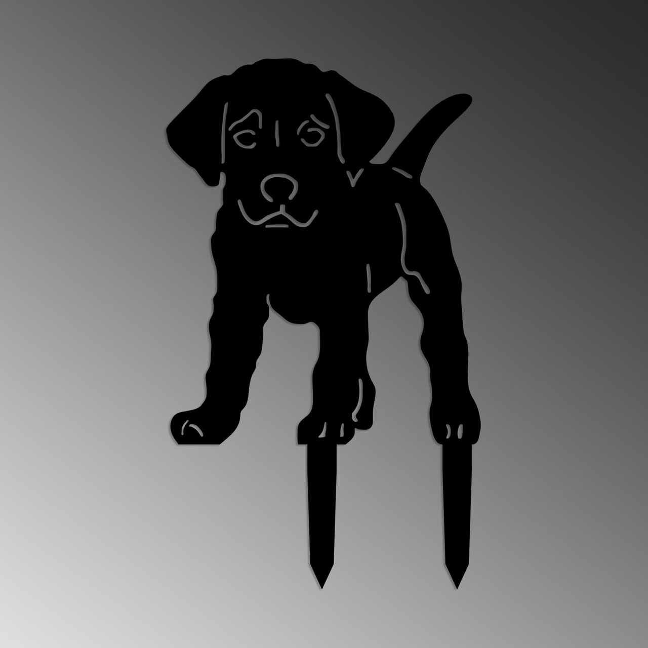 Obiect decorativ de grădină, Amicable 01, 40x33 cm, Negru - imagine 5