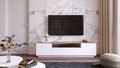 Comoda TV FR7 - AW, Locelso, 180x44.5x44.6 cm, natural/alb