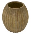 Vaza decorativa Breeze, Mauro Ferretti, 32x32.5 cm, oxid de magneziu, verde inchis