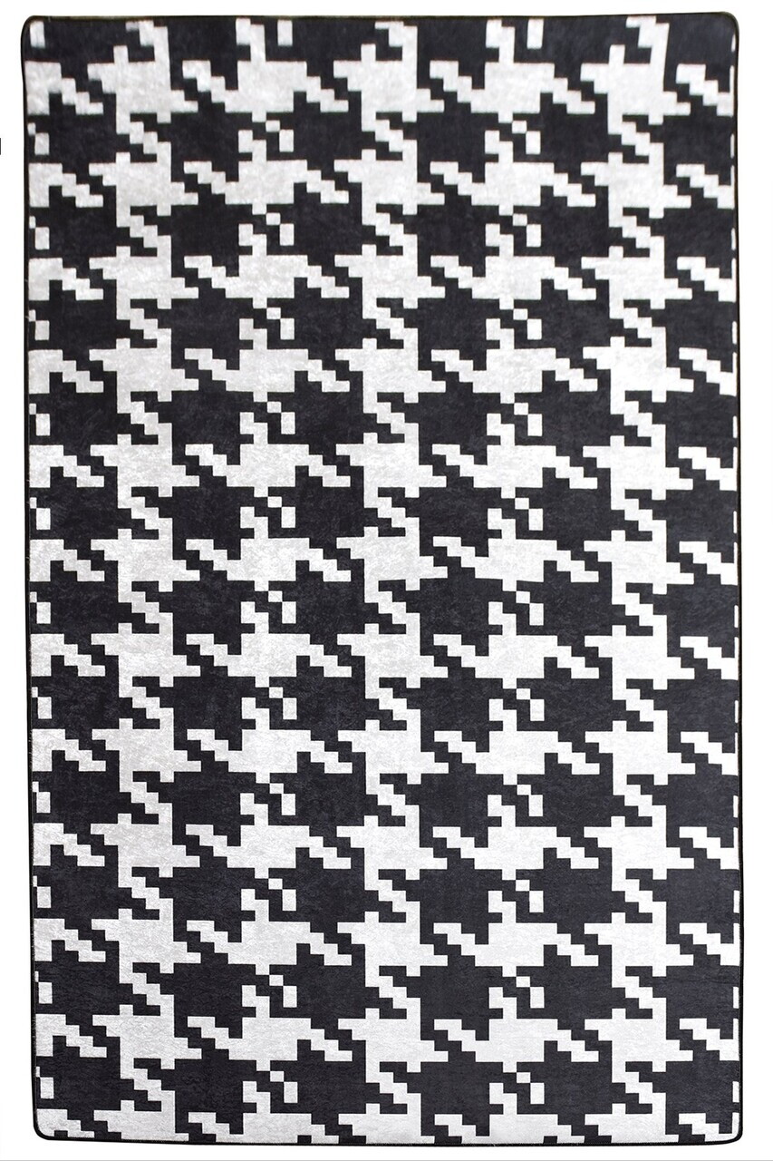 Covor, Kazayağı Djt, 80x300 cm, Alb/Negru — imaginea 2