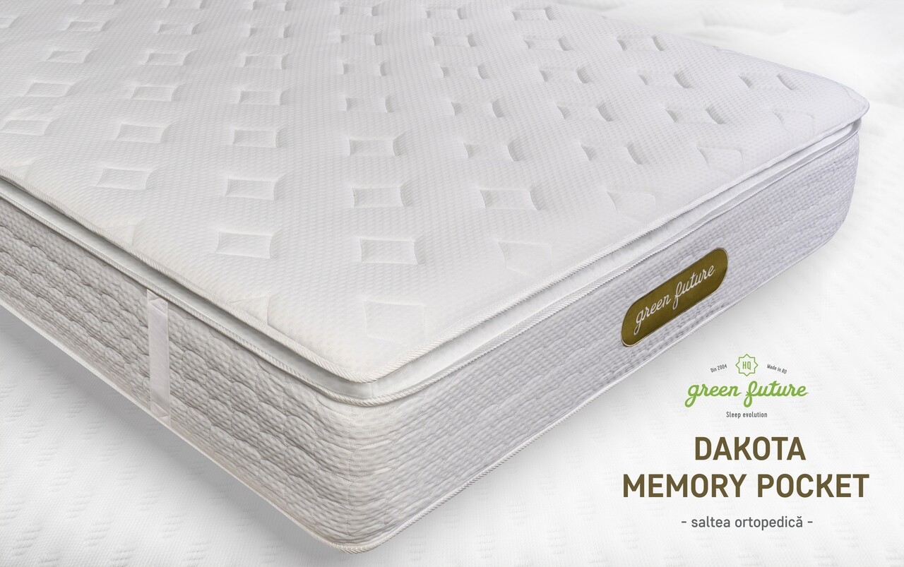 Saltea Ortopedica, Dakota, 140x190x34 cm, Arcuri Pocket, 5 cm spuma Memory, 7 Zone de Confort, fermitate medie - imagine 9