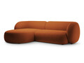 Coltar stanga 3 locuri, Kate, Micadoni, 285x176x76 cm, catifea, teracota