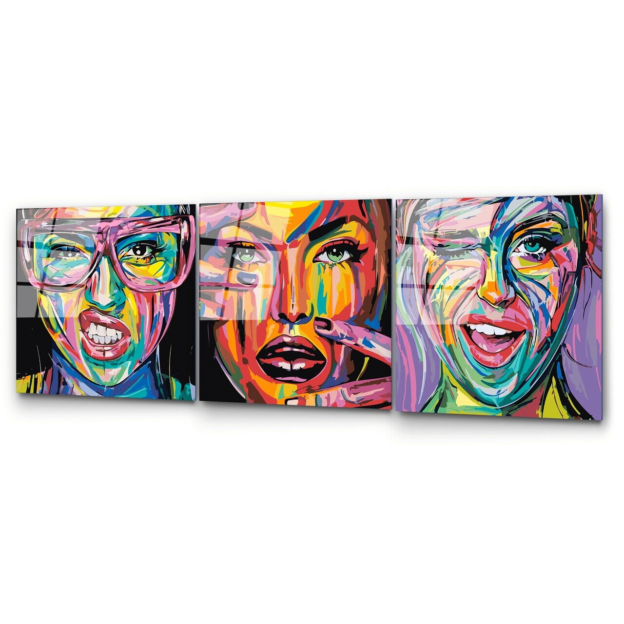 Tablou decorativ, UV-852, Dimensiune: 50 x 50 cm (3 bucăți), Multicolor — imaginea 4