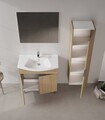 Dulap de baie cu chiuvetă, Hanah Home, Purus 80, Stejar Sonomo