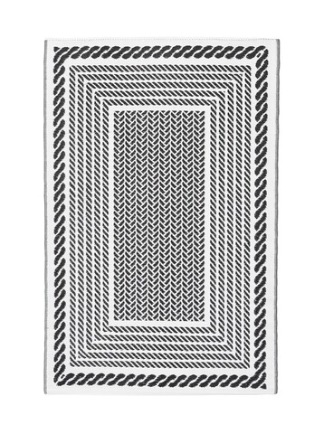 Covor cu doua fete kashan, bizzotto, 150 x 210 cm, polipropilena, alb/negru