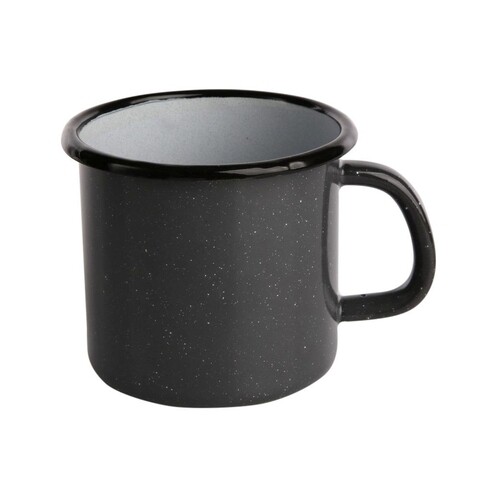 Cana emailata grey, silesia, Ø9 cm, 450 ml, gri