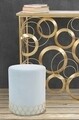 Taburet Ring, Mauro Ferretti, 35 x 42 cm, lemn de pin/fier/poliester, albastru deschis