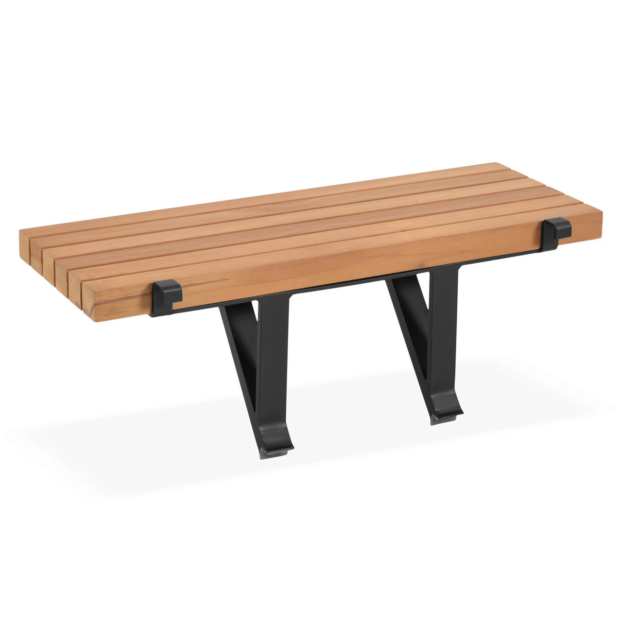 Laterala canapea pentru gradina/terasa Nest, 75x27x26 cm, aluminiu/lemn, antracit/natur - imagine 4