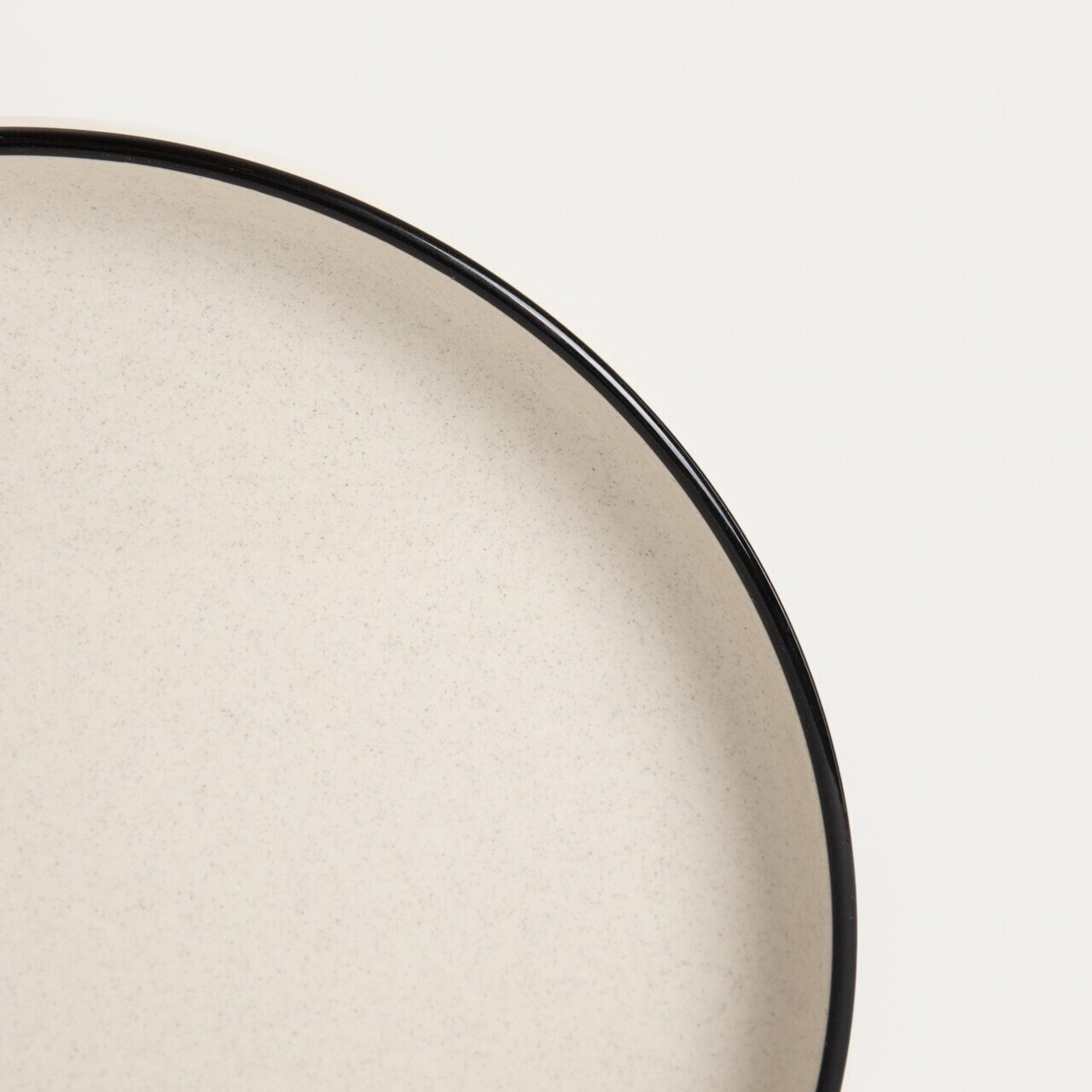 Set 4 farfurii desert Azra, Homla, 20 cm, ceramica, bej/negru - view 6