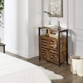 Bufet inferior cu 2 usi si raft, Vasagle, 70 x 30 x 80 cm, fier/PAL, maro rustic