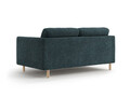Canapea 2 locuri, Eden, Micadoni, 146x92x90 cm, tesatura structurata, verde albastrui melanj