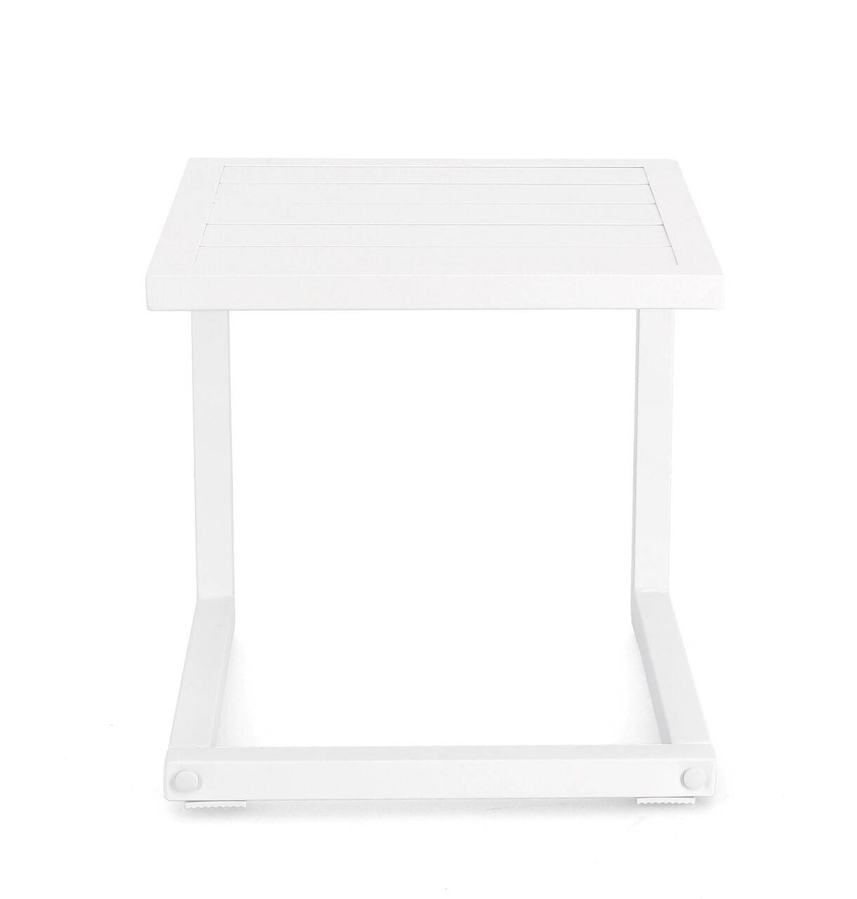 Masa de cafea pentru gradina Hilde, Bizzotto, 40 x 40 x 40 cm, aluminiu, alb - 2 | YEO