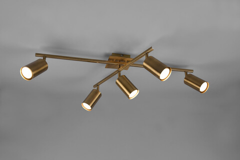 Plafoniera Marley, TRIO, 77.4x57.4x22.4 cm, 35W, 5x GU10, metal, bronz antic