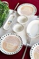 Set de mic dejun, Hermia, 858CMR1117, Portelan, Platou: 20 cm (6 bucăți), Multicolor