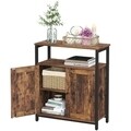 Bufet inferior, Vasagle, 70 x 30 x 80 cm, otel/PAL, maro rustic