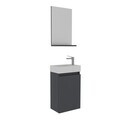 Set Dulap de Baie cu Chiuvetă și Oglindă (2 Piese), Hanah Home, Conza 45, Antracit mat