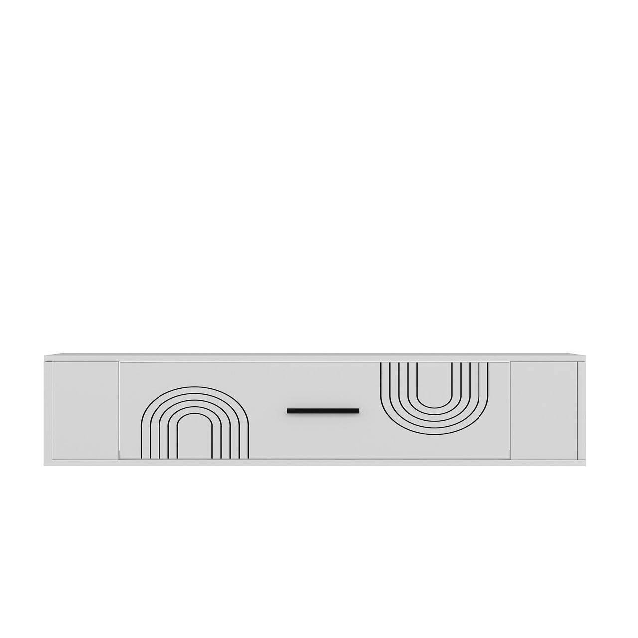 Comoda TV, Hanah Home, Restol 2, 120x33.2x26.4 cm, PAL , Alb - view 4