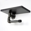 Suport pentru hartie igienica, Evila Originals, BORURAF239, 30x12x23 cm, Negru/Argintiu