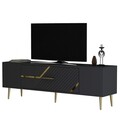 Comoda TV, Olivia, Dekolp5, Antracit / Aur
