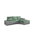 Coltar extensibil dreapta 4 locuri ELTAP, Ov32, Ottavio, 275x180x85 cm, lemn/poliester, verde menta/gri inchis