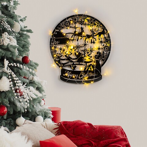 Decoratiune de luminoasa XMASBLACK-025, Tanelorn, 45×50 cm, metal, negru Decoratiuni si ornamente