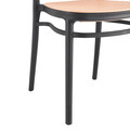 Scaun de gradina Juniper, Pakoworld, 40.5x51x86.5 cm, polipropilena cu protectie UV, negru/bej