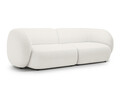 Canapea modulara 4 locuri, Kate, Micadoni, 243x99x76 cm, tesatura boucle, alb