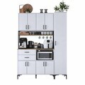 Dulap multifunctional, Hanah Home, JE260, 160x218.6x45 cm, Alb/Maro