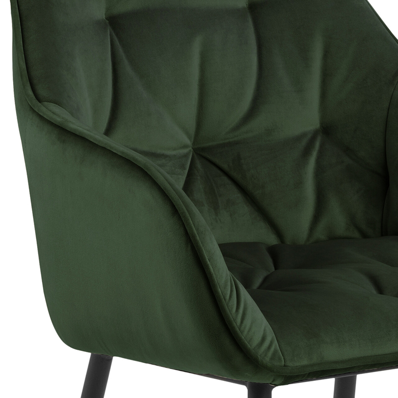 Scaun Brooke, Actona, 58x55x83 cm, catifea/otel, verde forest - view 2
