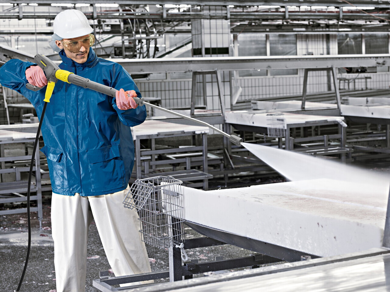 Aparat de spalat cu presiune profesional HD 10/15-4 Cage Food, Karcher, gri — imaginea 2