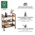 Organizator baie Fondi, Wenko, 65x31x76.5 cm, lemn acacia/sticla/plastic, maro/negru
