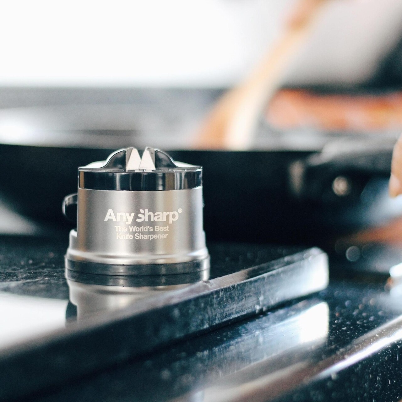 Ascutitor de cutite Pro Brushed Metal, AnySharp - imagine 2