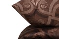 Lenjerie de pat dubla King(FR) Pandora, Victoria, 3 piese, 240x220 cm, bumbac satinat, maro