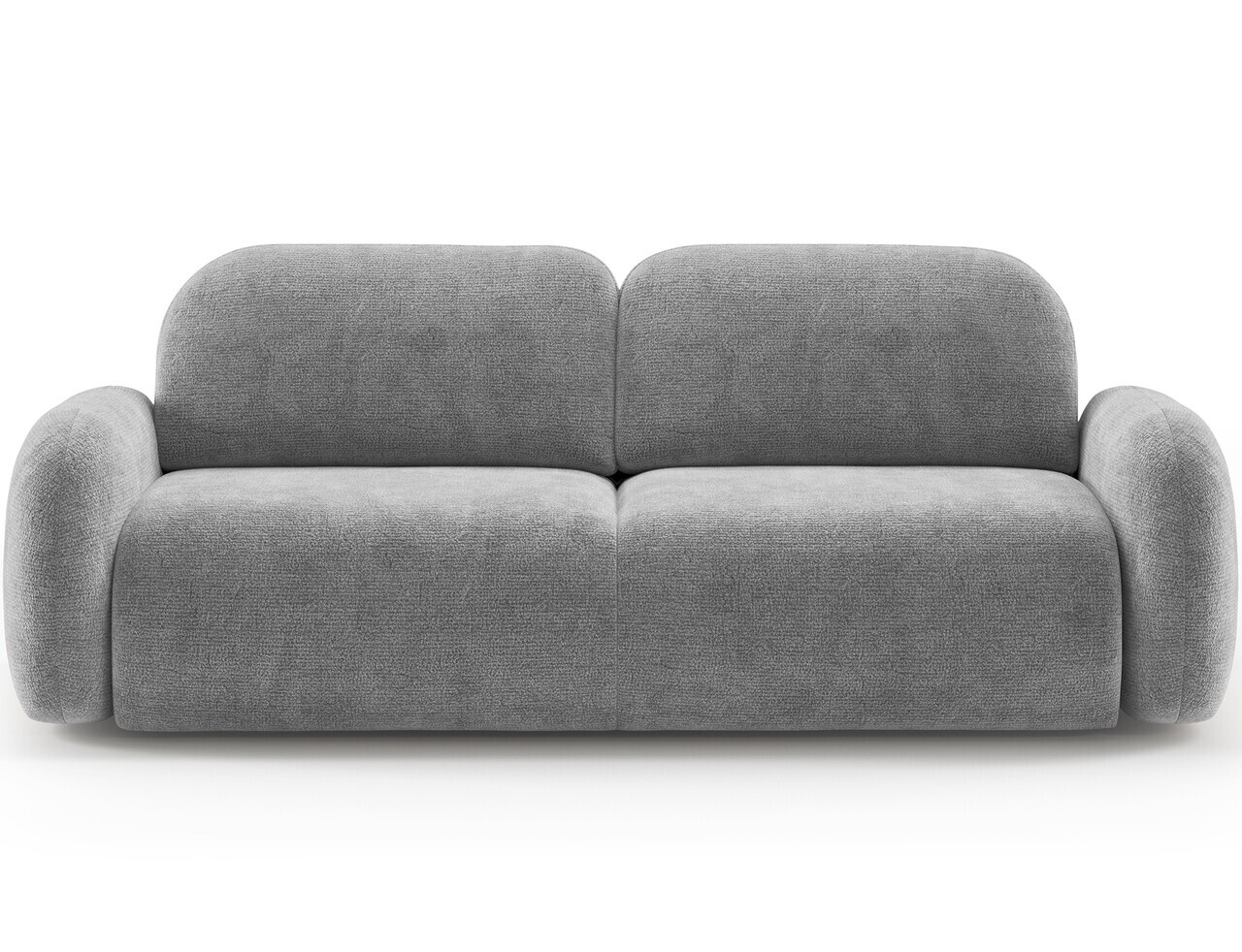 Canapea extensibila 3 locuri ELTAP, Avuela, 250x105x94 cm, lemn/tesatura chenille, gri — imaginea 4