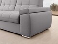 Coltar extensibil stanga 3 locuri ELTAP, LT-04GO, Sado, 272x192x95 cm, lemn/poliester, gri deschis